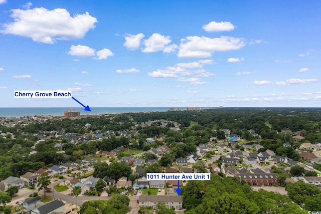 1011 Hunter Ave Unit 1, North Myrtle Beach, SC 29582 - aerial view of residential area featuring a large body of water