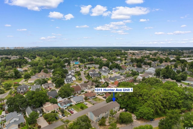 1011 Hunter Ave Unit 1, North Myrtle Beach, SC 29582 - aerial view of property and surrounding area with nearby suburban area