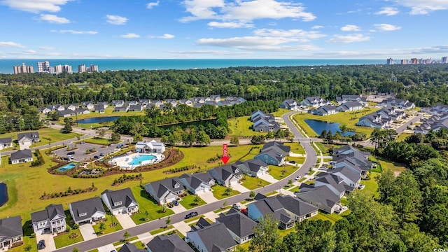 5540 Whitebark Dr, Myrtle Beach, SC 29577 - aerial perspective of suburban area with a large body of water