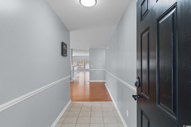 632 Kindred Dr, Myrtle Beach, SC 29588 - hallway featuring light tile patterned floors and baseboards