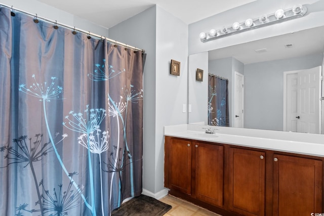 632 Kindred Dr, Myrtle Beach, SC 29588 - full bathroom with vanity and a shower with shower curtain