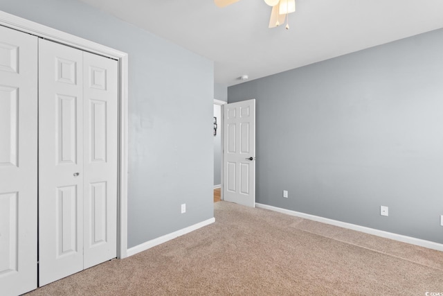 632 Kindred Dr, Myrtle Beach, SC 29588 - unfurnished bedroom featuring carpet flooring, a closet, and a ceiling fan