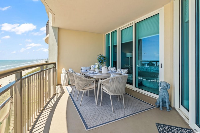 603 S Ocean Blvd Unit 1109, North Myrtle Beach, SC 29582 - balcony featuring view of water and beach