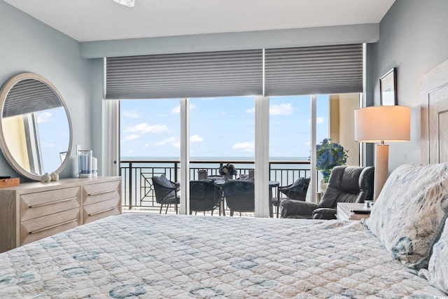 603 S Ocean Blvd Unit 1109, North Myrtle Beach, SC 29582 - bedroom featuring a water view and multiple windows