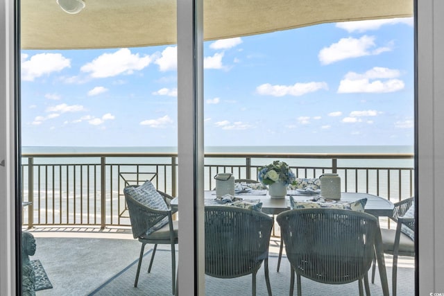 603 S Ocean Blvd Unit 1109, North Myrtle Beach, SC 29582 - balcony with a water view