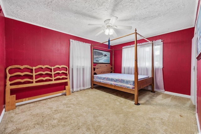 708 Charlotte Rd, Myrtle Beach, SC 29577 - bedroom featuring carpet floors, a ceiling fan, and a textured ceiling
