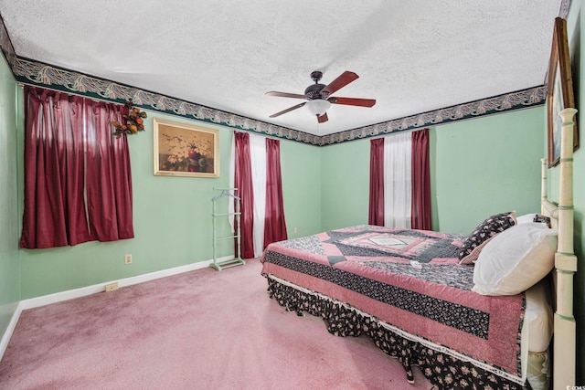 708 Charlotte Rd, Myrtle Beach, SC 29577 - carpeted bedroom featuring a textured ceiling and ceiling fan