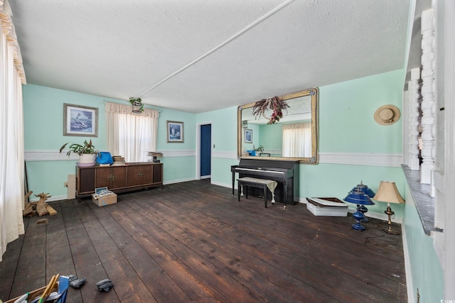 708 Charlotte Rd, Myrtle Beach, SC 29577 - interior space with hardwood / wood-style flooring and a textured ceiling