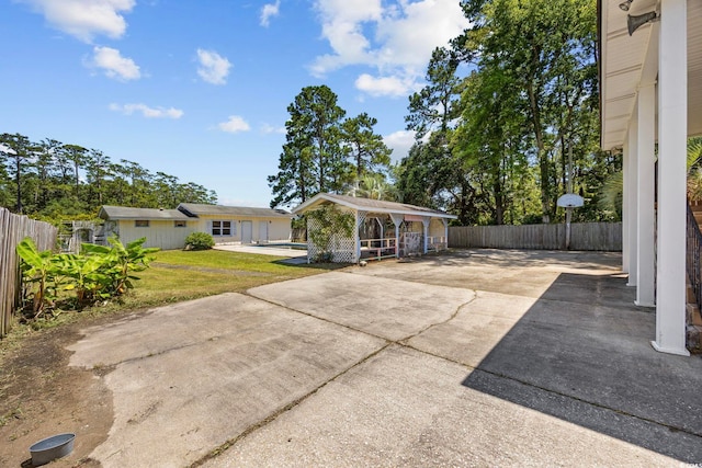 708 Charlotte Rd, Myrtle Beach, SC 29577 - view of patio with concrete driveway and a gazebo