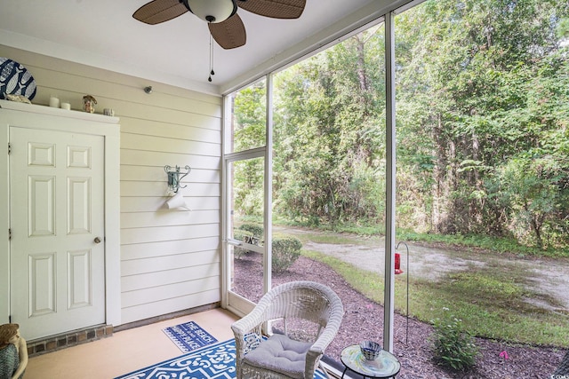 6253 Catalina Dr Unit 1113, North Myrtle Beach, SC 29582 - sunroom with a ceiling fan