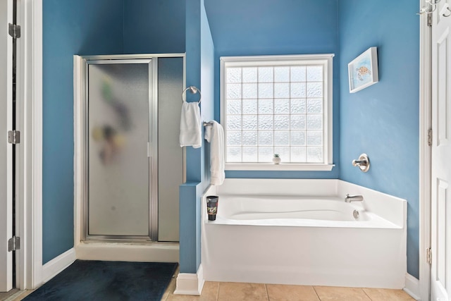 188 Governors Loop, Myrtle Beach, SC 29588 - full bath with a shower stall, a bath, and tile patterned floors
