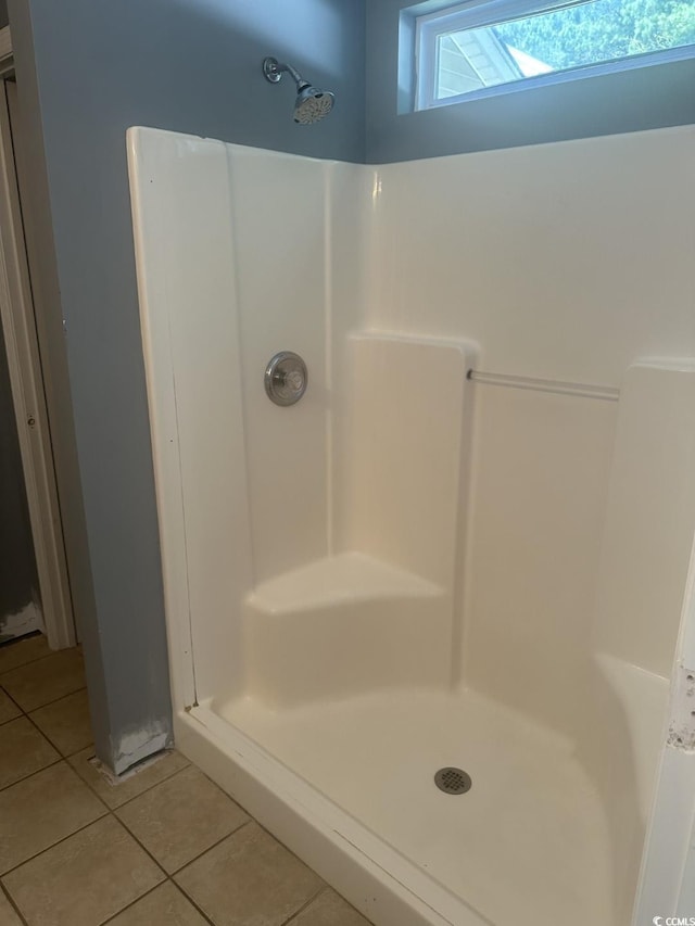 704 Coffee Tree Ct, Myrtle Beach, SC 29579 - bathroom with tile patterned flooring and a shower stall
