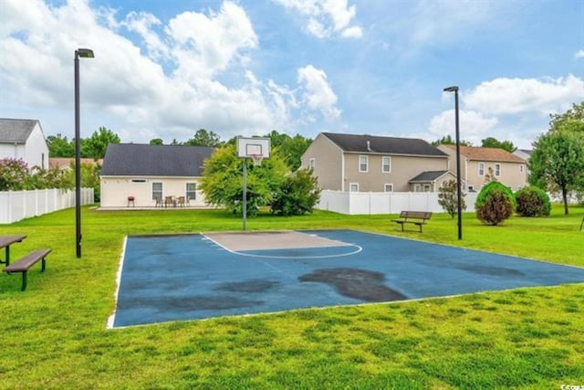 704 Coffee Tree Ct, Myrtle Beach, SC 29579 - view of sport court featuring basketball court and a residential view
