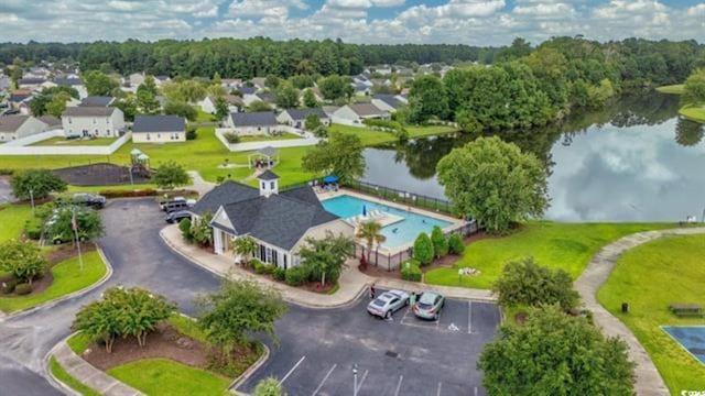 704 Coffee Tree Ct, Myrtle Beach, SC 29579 - drone / aerial view of a nearby body of water and a pool