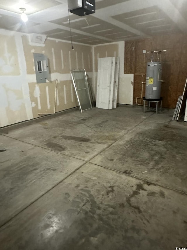 704 Coffee Tree Ct, Myrtle Beach, SC 29579 - garage with electric panel, water heater, and a garage door opener