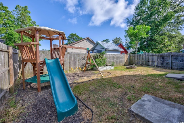 1315 Melanie Ln, Myrtle Beach, SC 29577 - view of jungle gym with a fenced backyard
