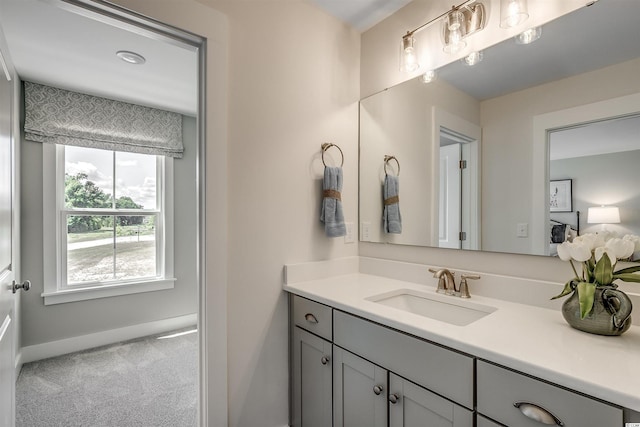 bathroom with large vanity