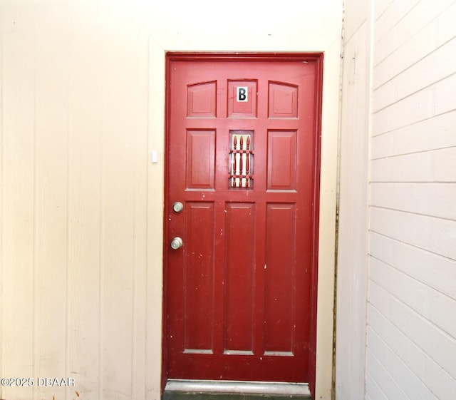 view of doorway to property