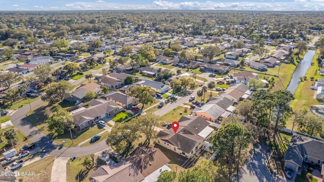 bird's eye view with a residential view