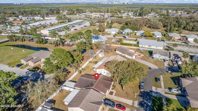 drone / aerial view with a residential view