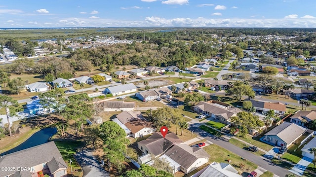 aerial view with a residential view