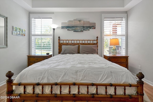 bedroom featuring wood-type flooring