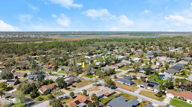 bird's eye view with a residential view