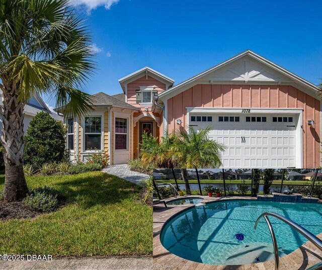 1078 Castaway Ct, Daytona Beach, FL 32124 - view of pool featuring a pool with connected hot tub