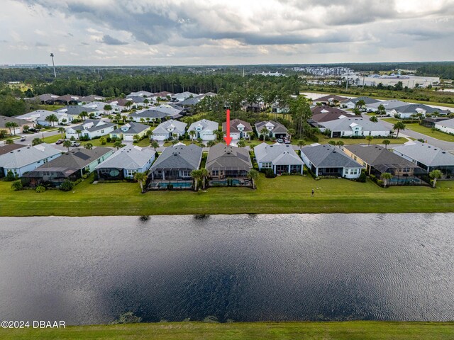 1078 Castaway Ct, Daytona Beach, FL 32124 - aerial perspective of suburban area featuring a large body of water