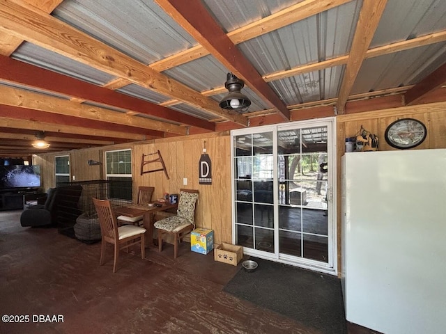 17531 NE 139th Ave, Fort Mccoy, FL 32134 - office area with wooden walls and concrete flooring