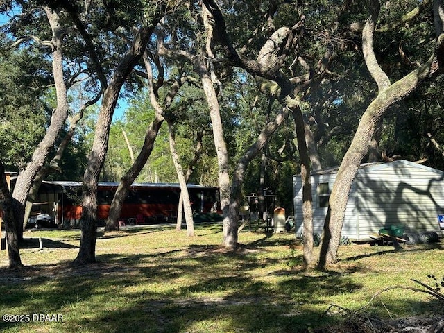 17531 NE 139th Ave, Fort Mccoy, FL 32134 - view of green lawn featuring an outbuilding