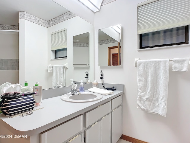 bathroom featuring vanity