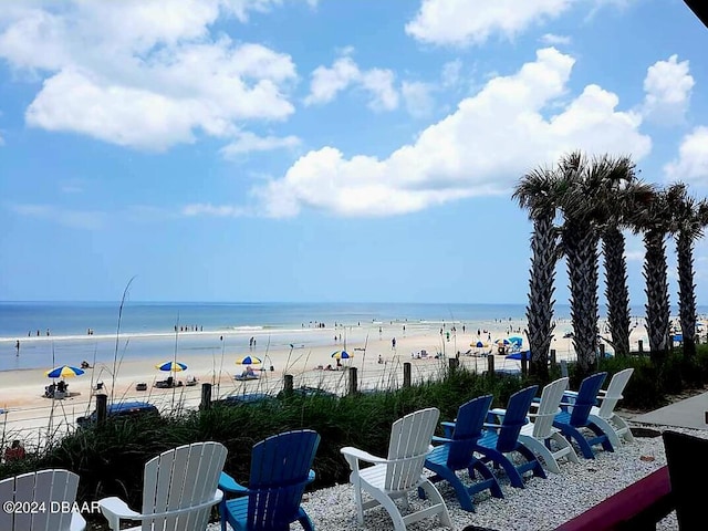 water view with a view of the beach