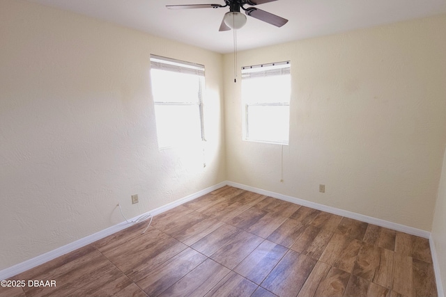 empty room with ceiling fan