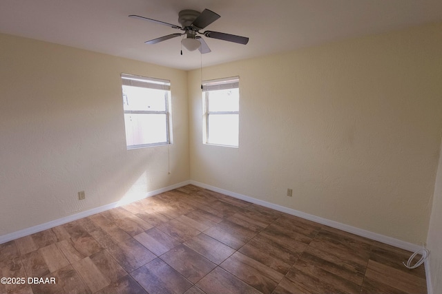 empty room with ceiling fan