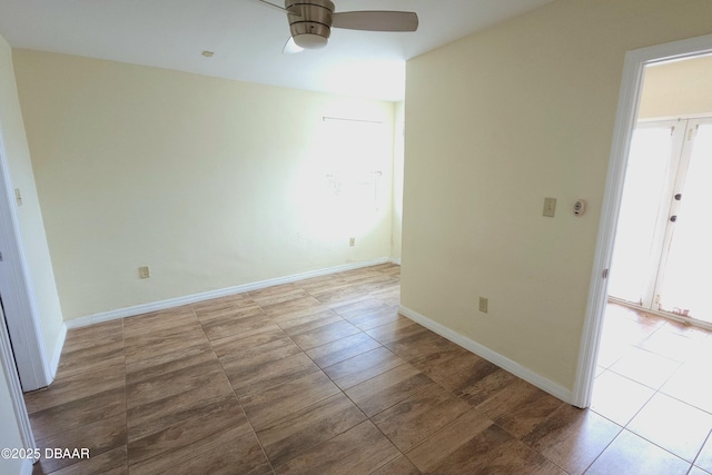 empty room with ceiling fan