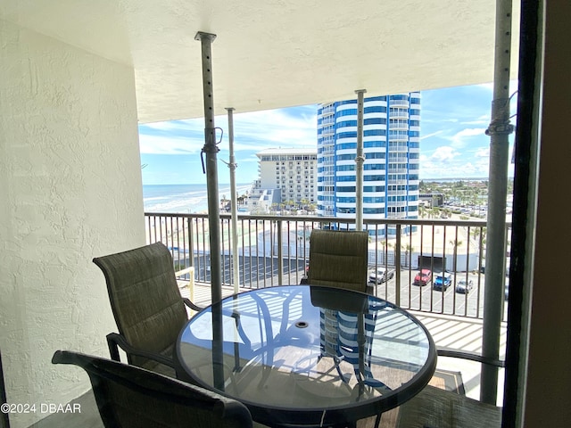 2615 S Atlantic Ave Unit 6G, Daytona Beach Shores, FL 32118 - balcony with a city view and a water view