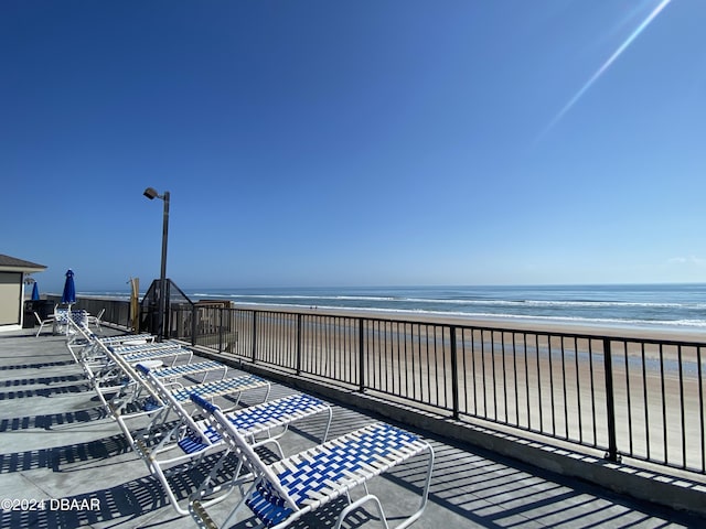 2615 S Atlantic Ave Unit 6G, Daytona Beach Shores, FL 32118 - deck with view of water and beach
