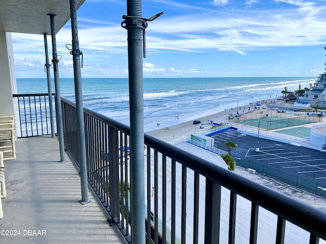 2615 S Atlantic Ave Unit 6G, Daytona Beach Shores, FL 32118 - balcony with view of water and beach