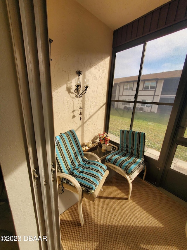 view of sunroom