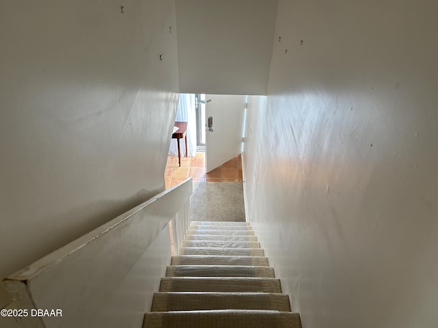 5500 Ocean Shore Blvd Unit 18, Ormond Beach, FL 32176 - stairs with tile patterned floors