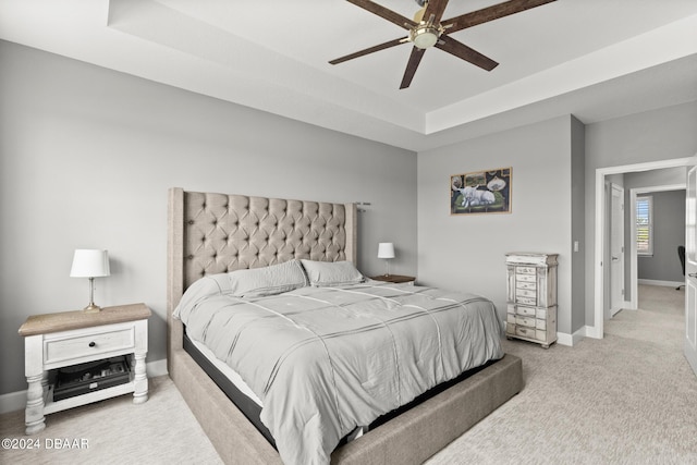 137 Azure Mist Way, Daytona Beach, FL 32124 - carpeted bedroom with a raised ceiling and a ceiling fan
