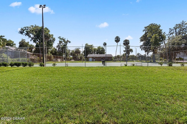 view of community featuring a lawn