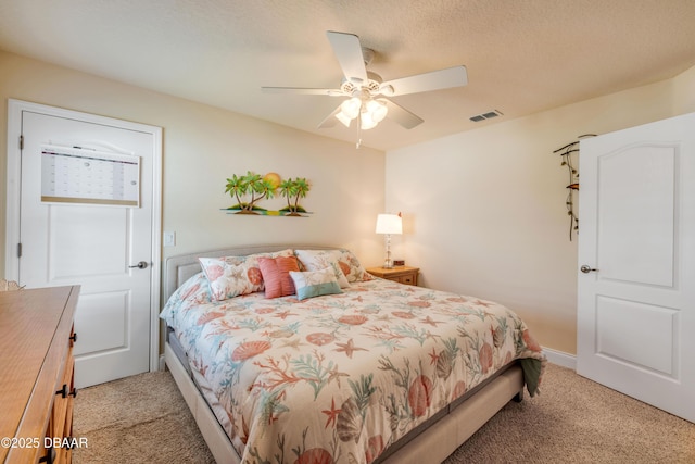 406 Phillips Creek Ln, New Smyrna Beach, FL 32168 - bedroom featuring light carpet and ceiling fan