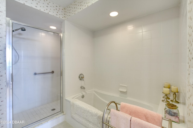 bathroom with an enclosed shower