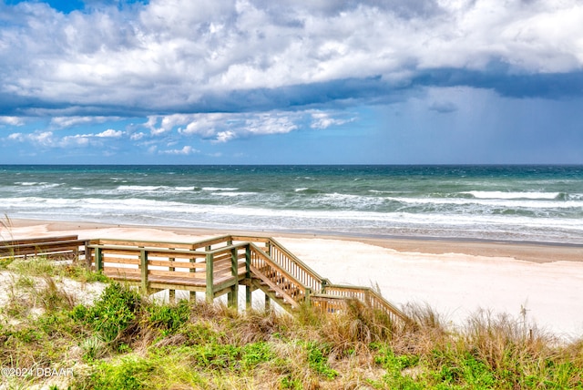 property view of water with a view of the beach