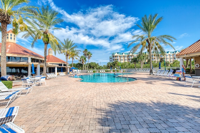 view of pool with a patio area