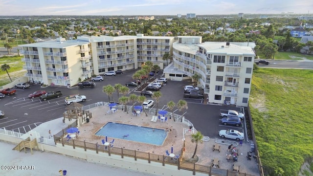 1233 S Atlantic Ave Unit 2270, Daytona Beach, FL 32118 - drone / aerial view of apartment complex / building and a pool area