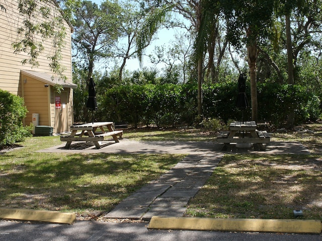 view of yard with a patio area