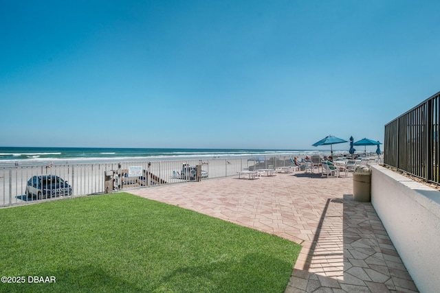 water view with a view of the beach